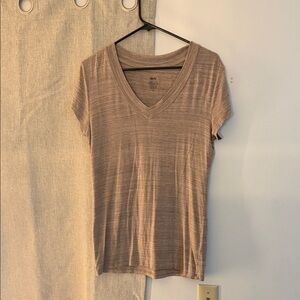 Mossimo Supply Co. Women's Short Sleeve V-Neck Top - Light Brown